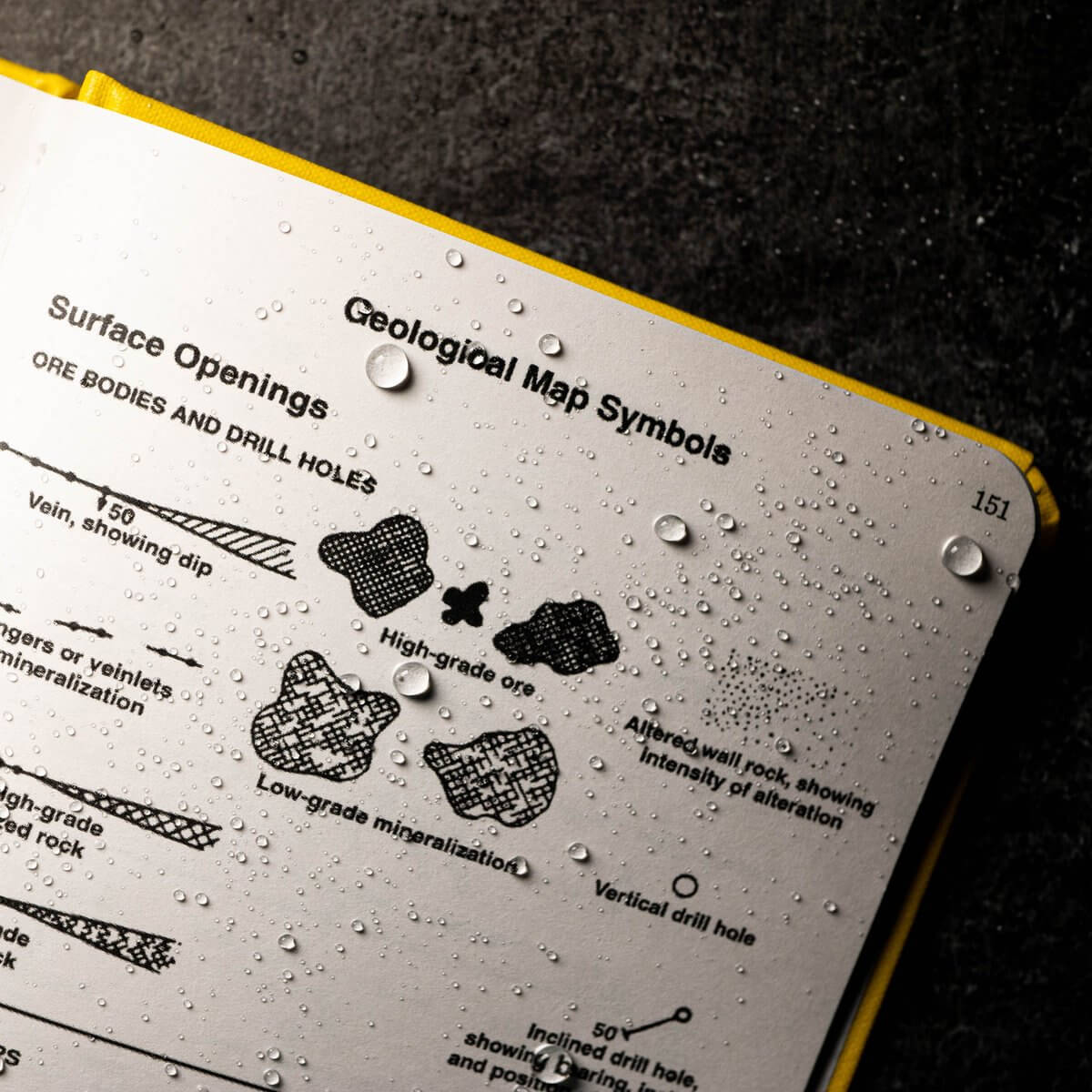 reference page on waterproof geological field book
