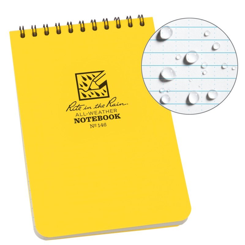 RITR Waterproof Pocket Notebook 146 4" x 6" - Yellow