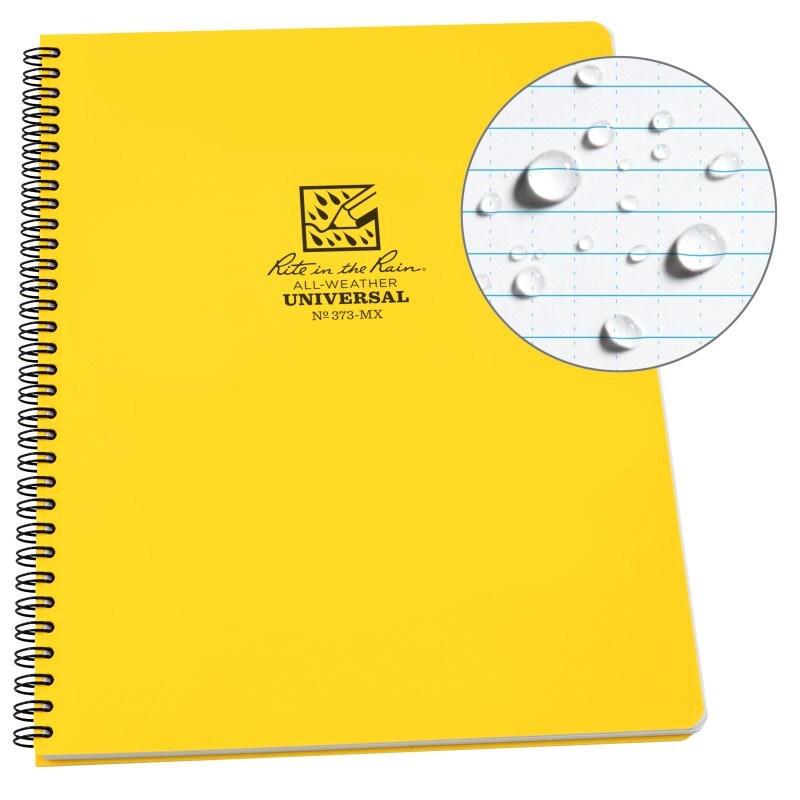 RITR All Weather Universal Waterproof Notebook  373-MX - Yellow