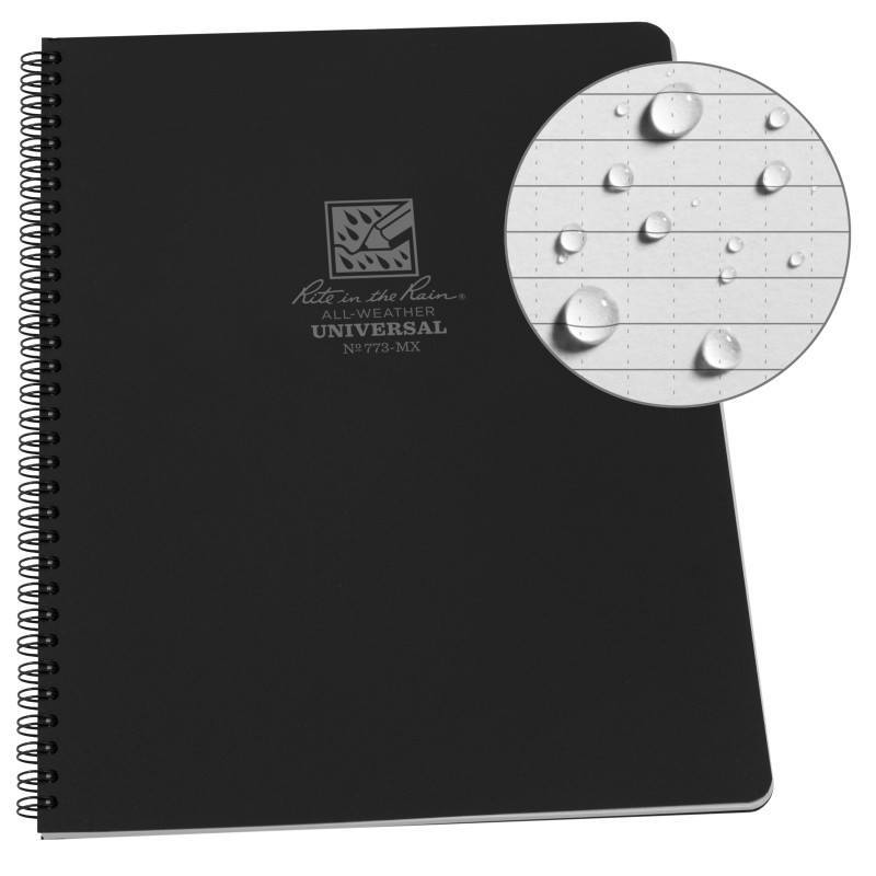 RITR All Weather Universal Waterproof Notebook  773-MX - Black