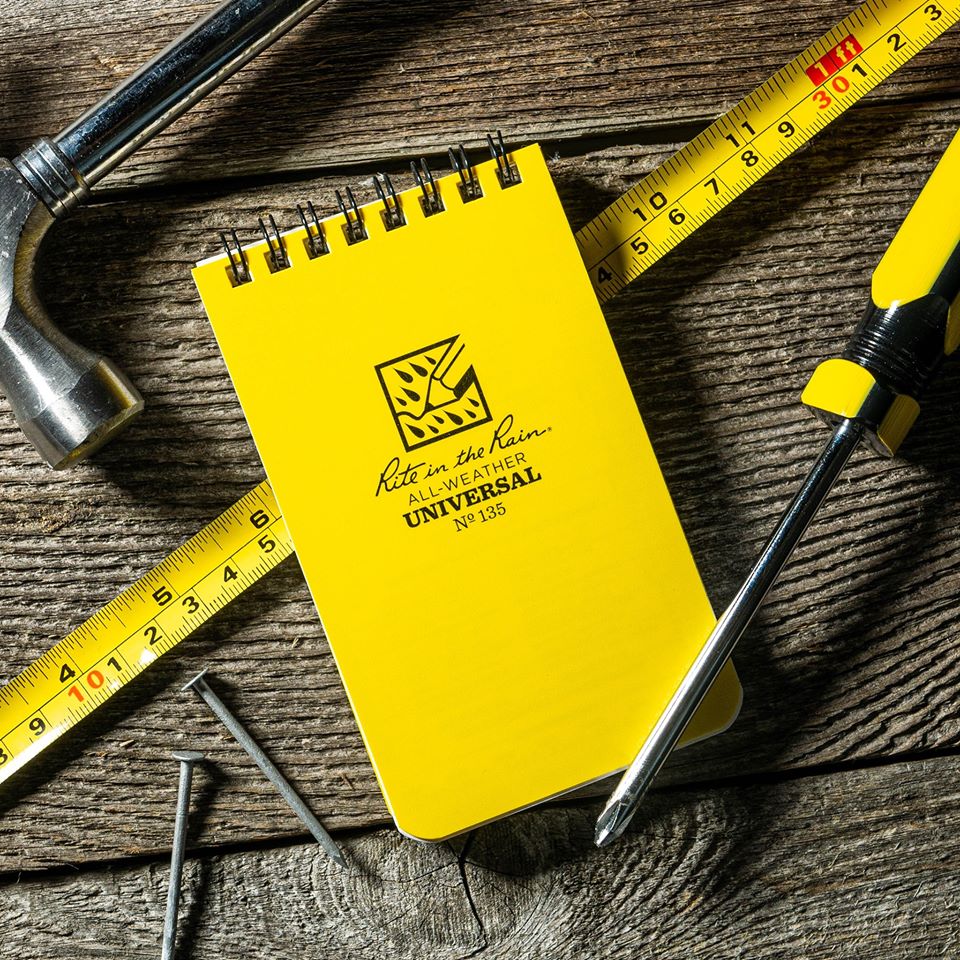 Rite in the Rain Waterproof Notebook 135 - 3" x 5" - Yellow