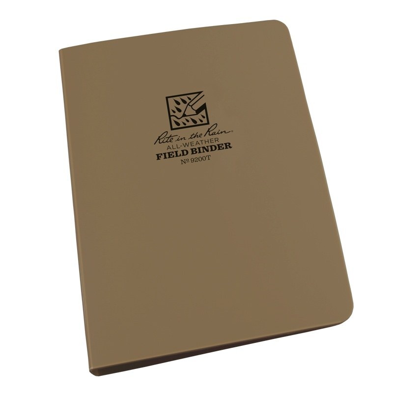 RITR Waterproof Field Ring Binder - 1/2" Capacity - 9200T Coyote Tan