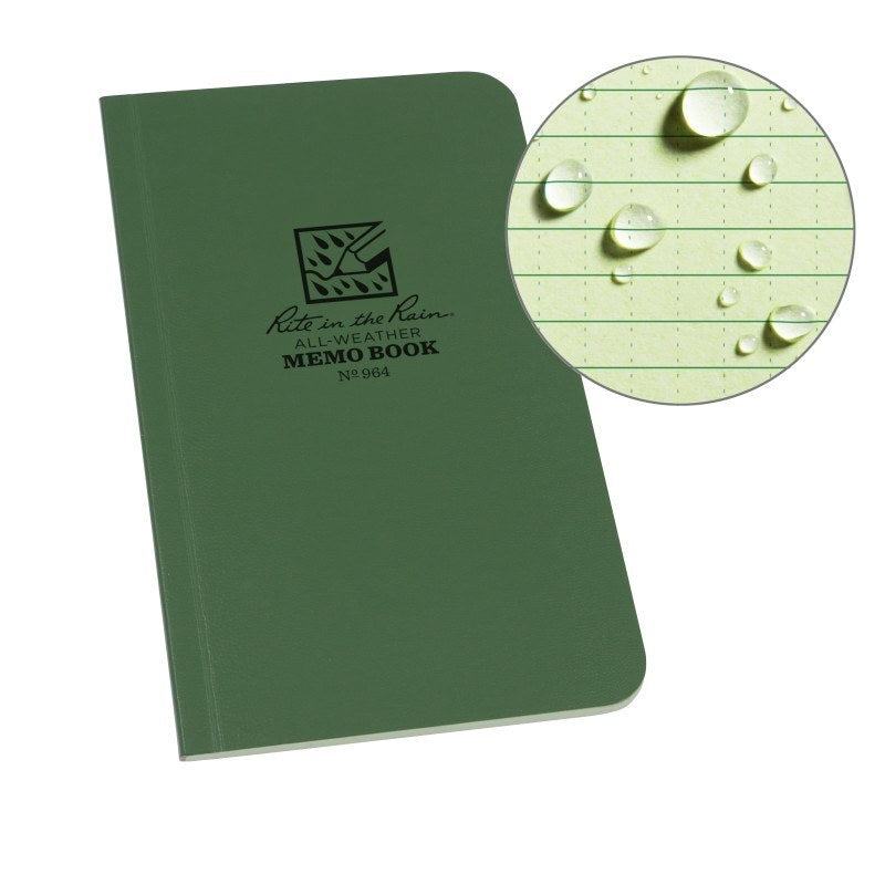 Rite in the Rain Waterproof Memo Book 964 - Olive Green