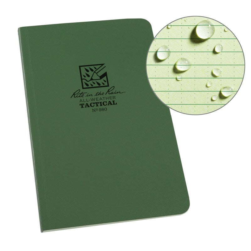 Rite in the Rain Waterproof Tactical Field Book 980 - Olive Green