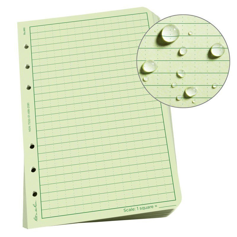 RITR Waterproof Loose Leaf TAMS Paper 982 - Olive Green