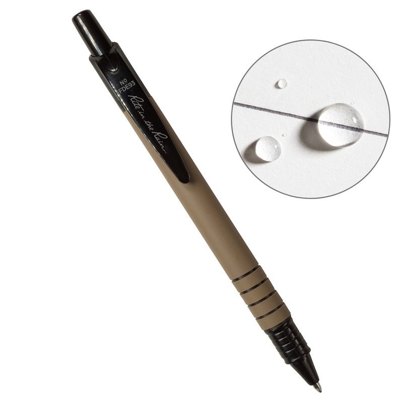 Rite in the Rain All Weather Durable Pen Flat Dark Earth Black Ink - FDE93