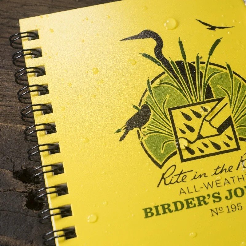 close of of all-weather Birder's Journal