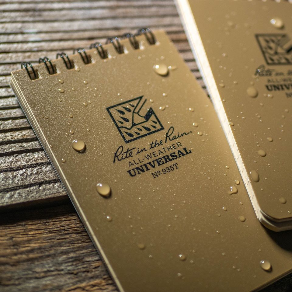 Rite in the Rain Waterproof Notebook 935T 3" x 5" - Coyote Tan