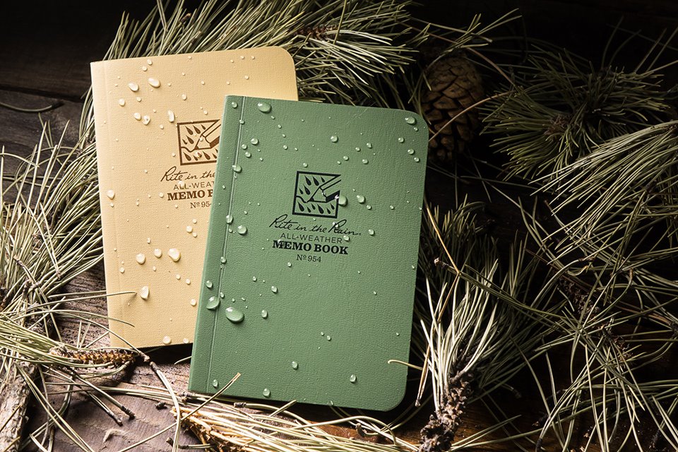 Rite in the Rain Waterproof Memo Book 954 3.5" x 5" - Olive Green