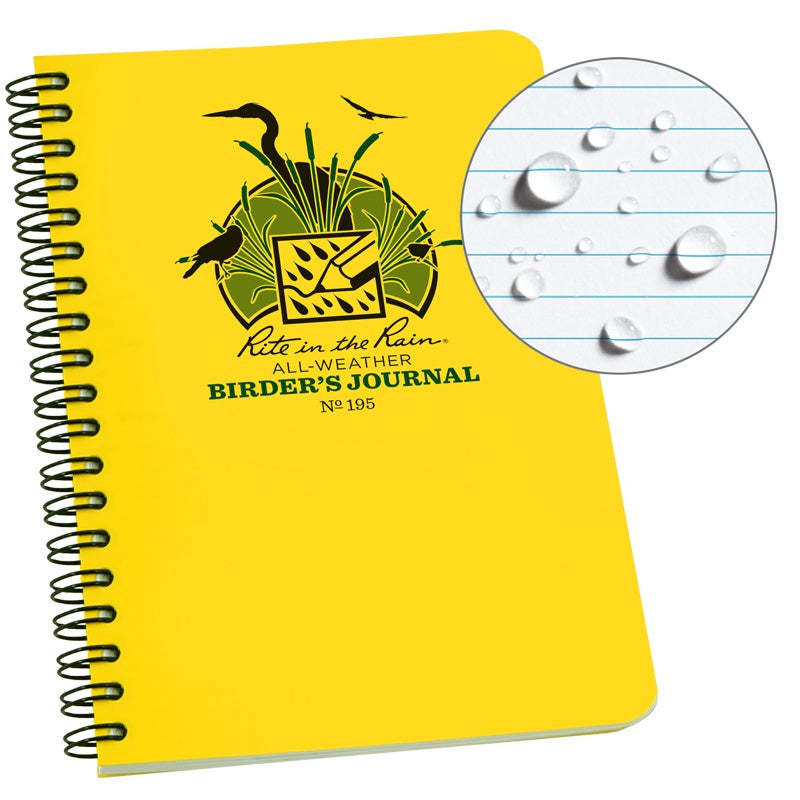Rite in the Rain Waterproof All Weather Birder's Journal 195 - Yellow