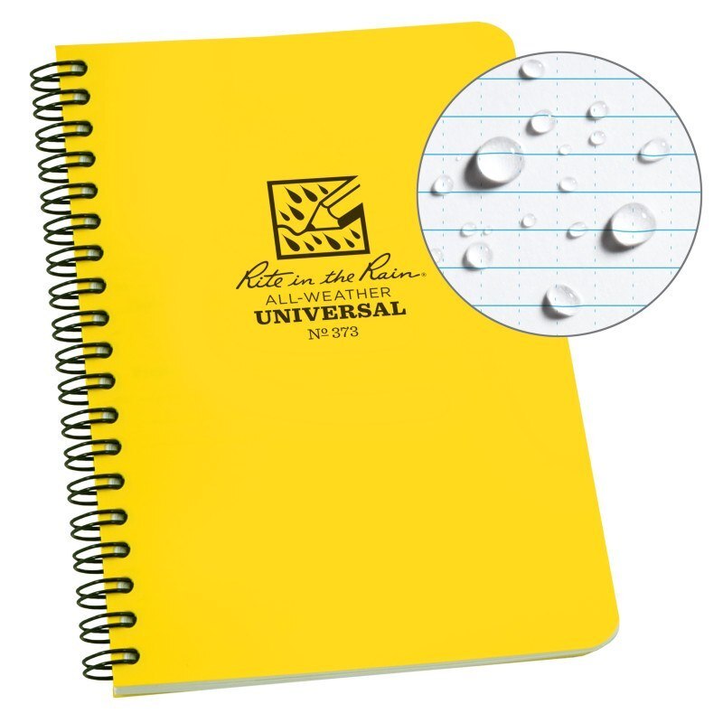 RITR Waterproof Side-Spiral Notebook 373 - Yellow
