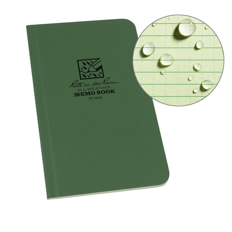 RITR Waterproof Tactical Memo Book 964 - Olive Green