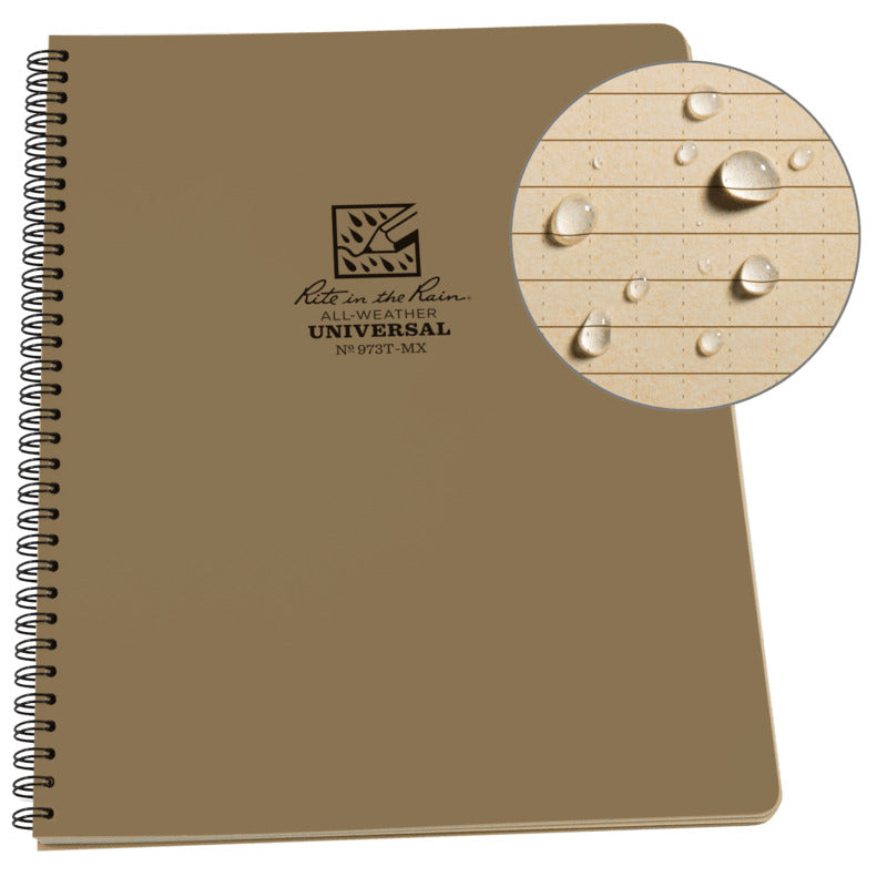 RITR All Weather Universal Waterproof Notebook  973T-MX - Tan