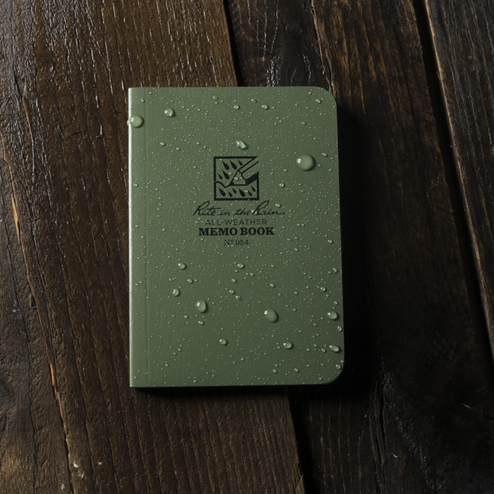 RITR Waterproof Tactical Memo Book 954 3.5" x 5" - Olive Green